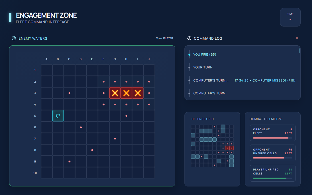 Play Sea Battle online free against computer AI in browser